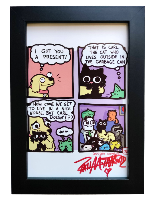 "A Present" 4x6 Signed Framed Print