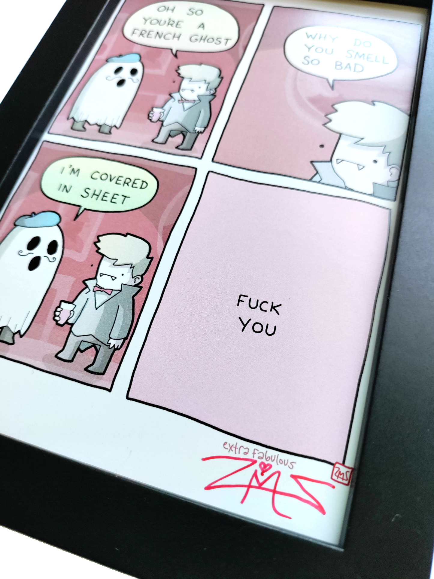 "French Ghost" 4x6 Signed Framed Print