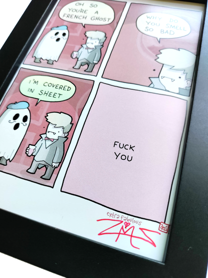 "French Ghost" 4x6 Signed Framed Print