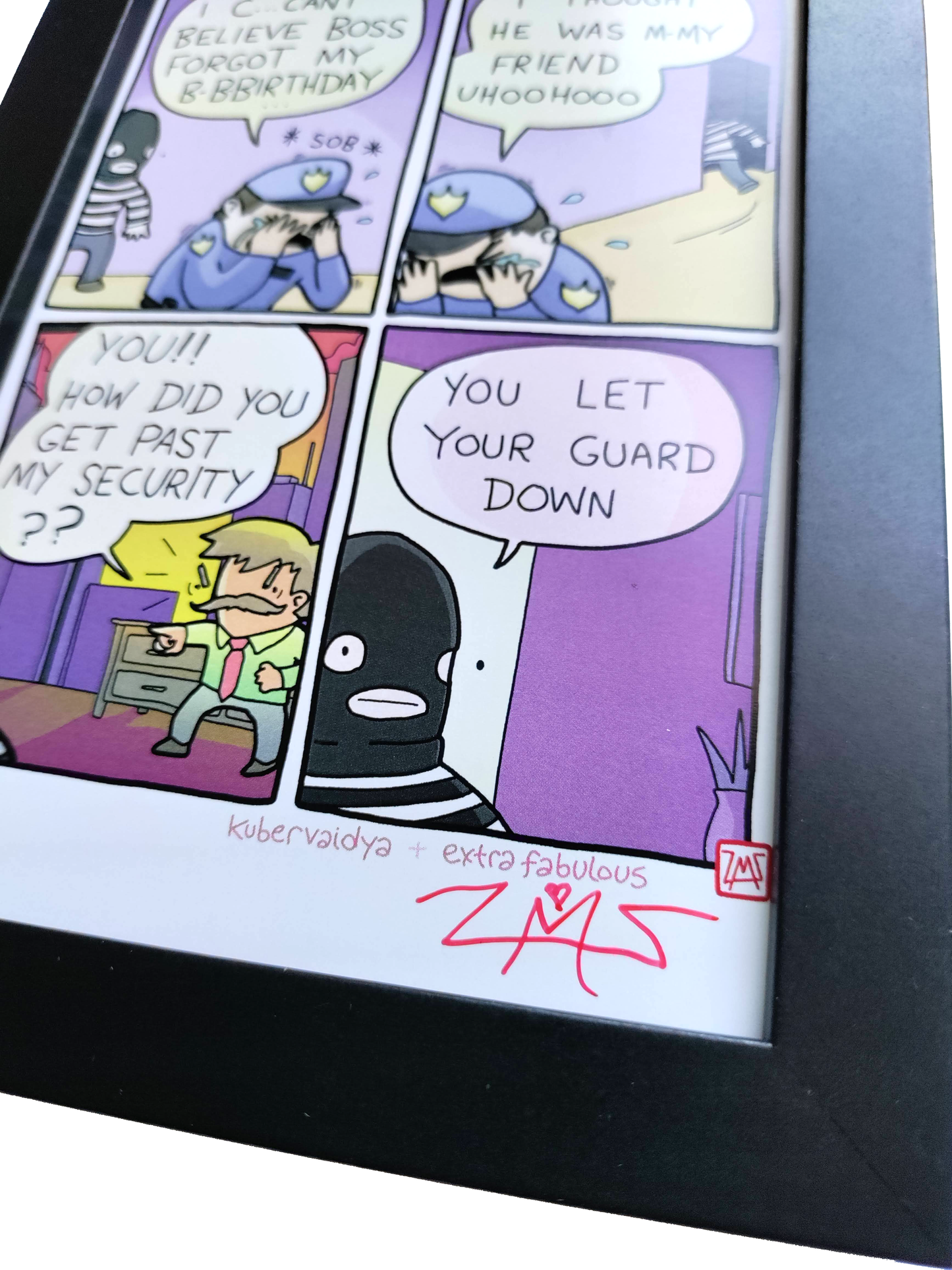 "Let Your Guard Down" 4x6 Signed Framed Print