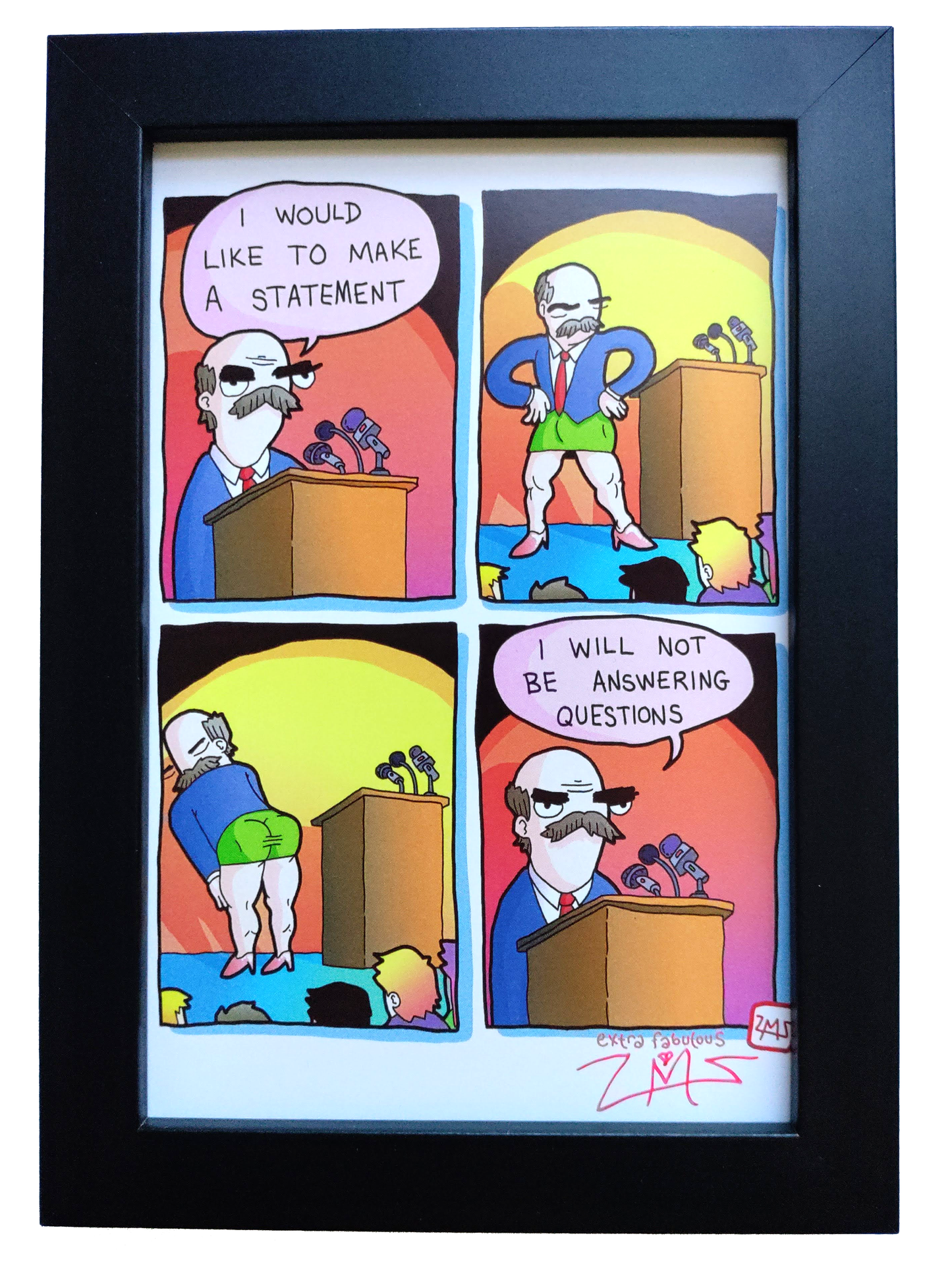 "Statement" 4x6 Signed Framed Print