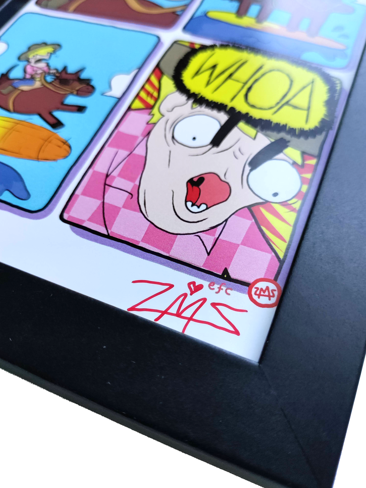 "Whoa Horse" 4x6 Signed Framed Print