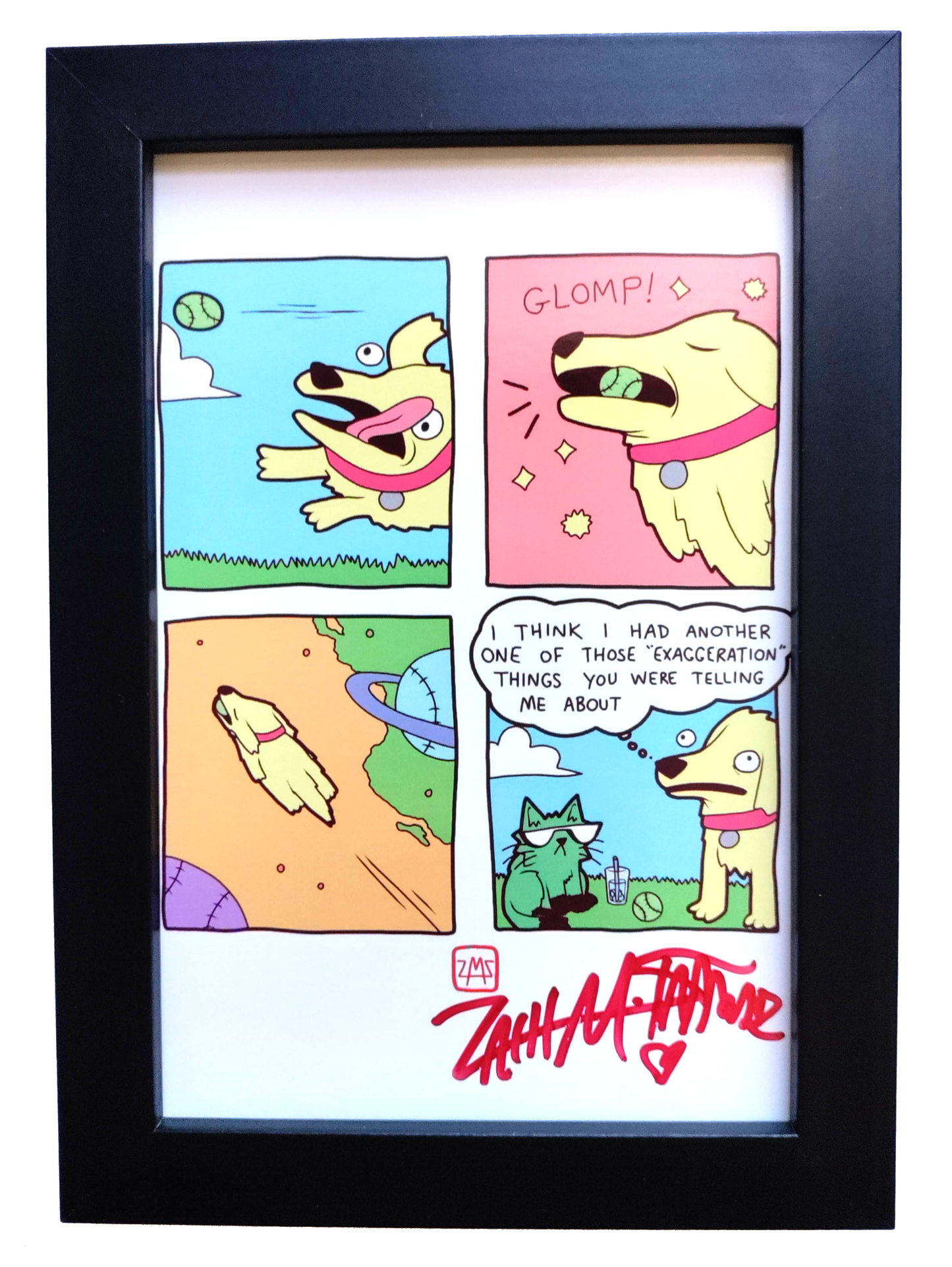 "Exaggeration" 4x6 Signed Framed Print