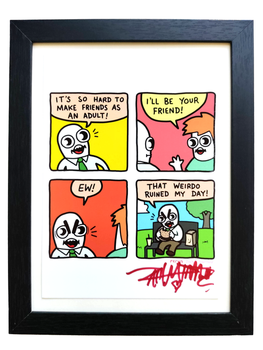 "Making Friends" 5x7 Signed Framed Print