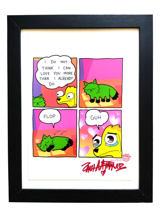 "Flop Guh" 5x7 Signed Framed Print