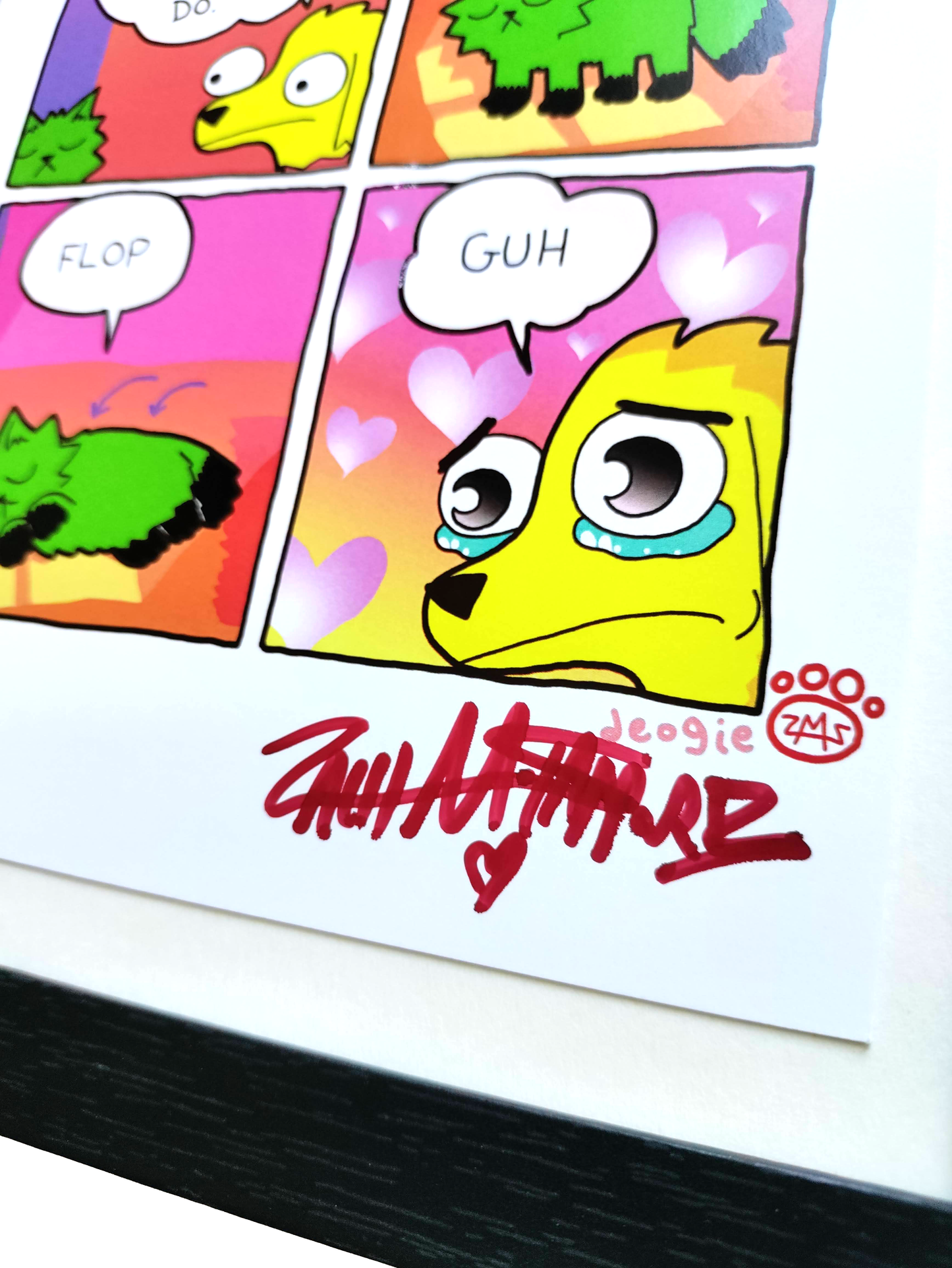 "Flop Guh" 5x7 Signed Framed Print