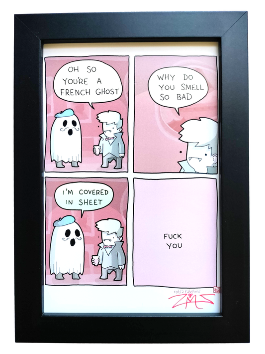 "French Ghost" 4x6 Signed Framed Print