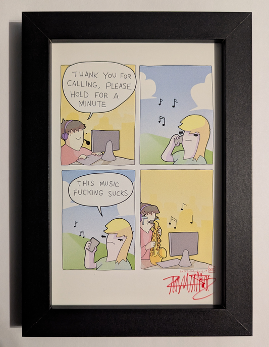 "Please Hold Me" 4x6 Signed Framed Print
