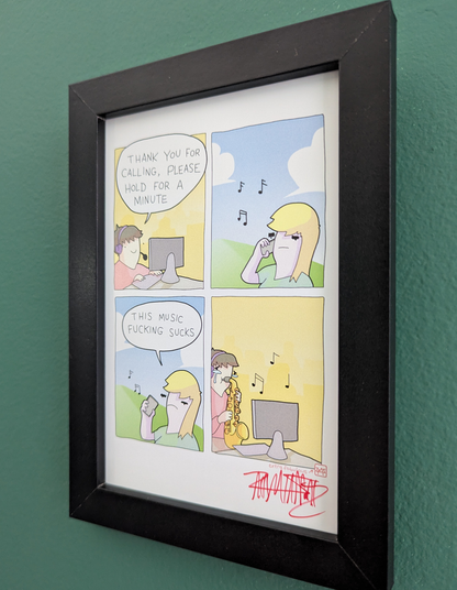 "Please Hold Me" 4x6 Signed Framed Print