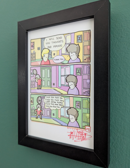 "Thoughts and Prayers" 4x6 Signed Framed Print