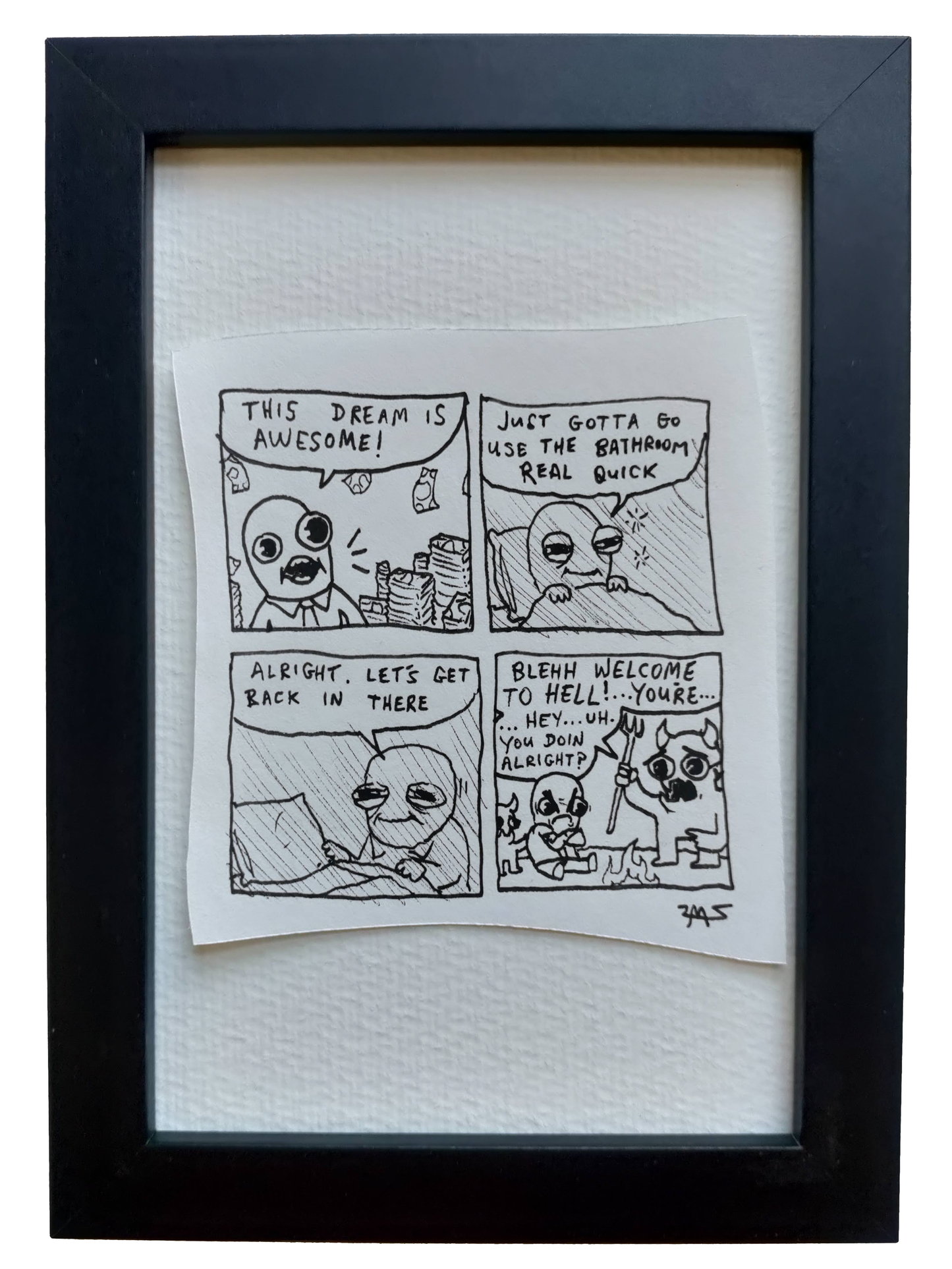 "Awesome Dream" Shitty Original Comic 4" x 6"