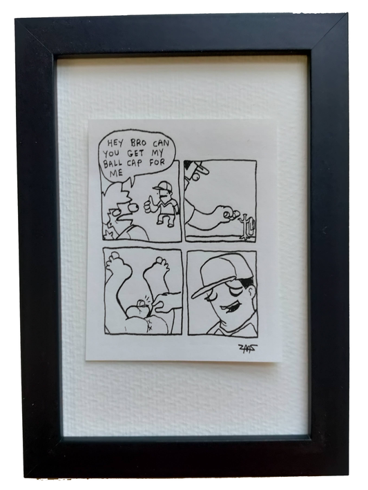 “Ball Cap” Non-Shitty Original Comic 4” x 6”
