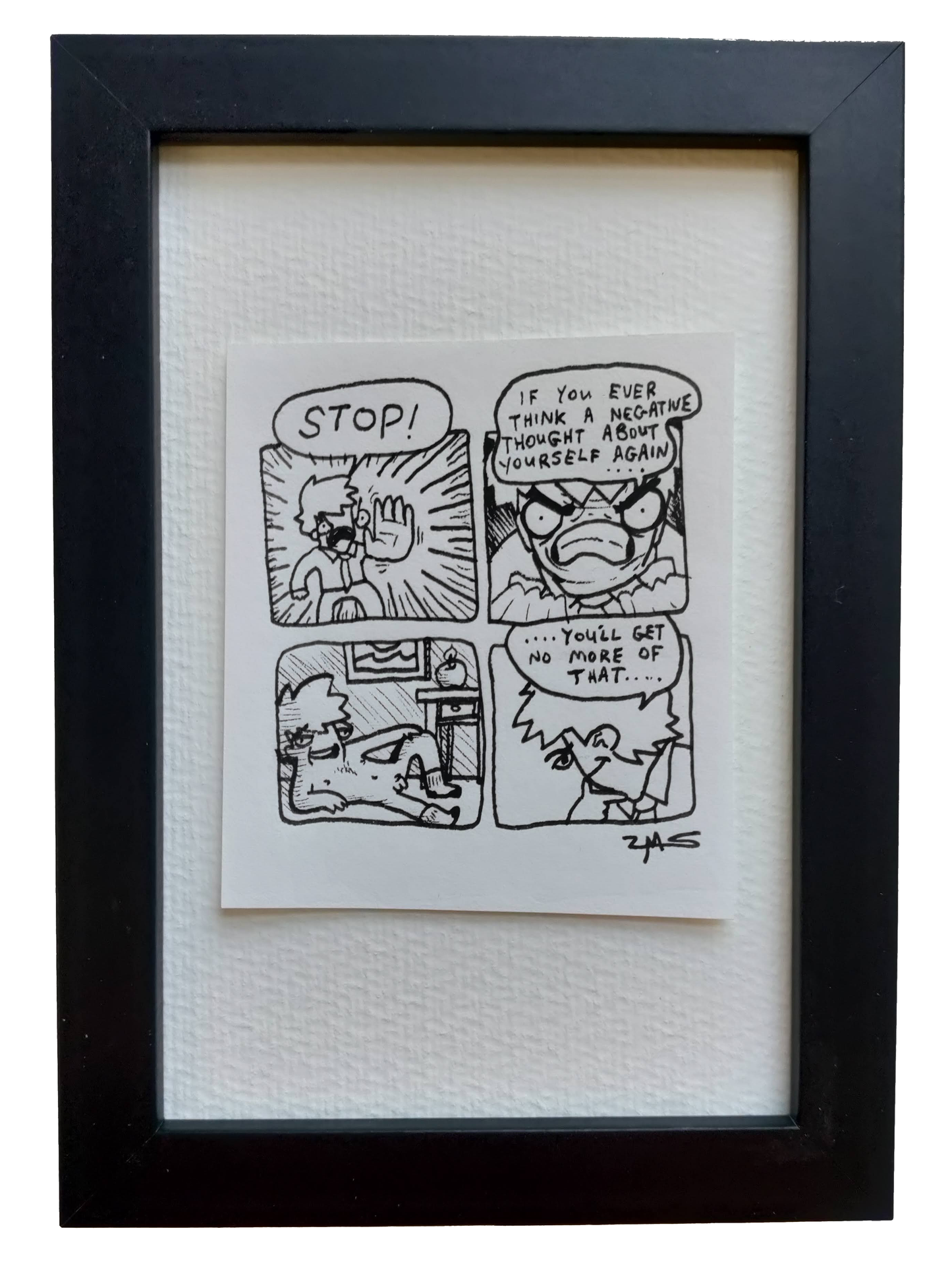 “Be Nice To Yourself” Non-Shitty Original Comic 4” x 6”