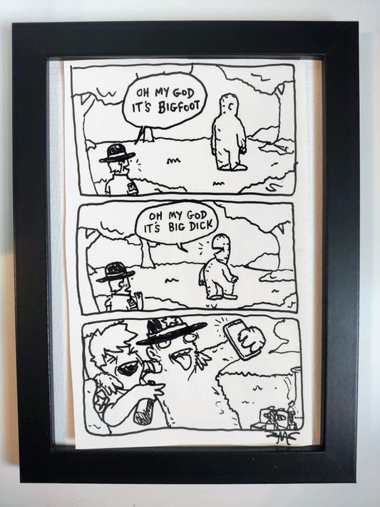 “Bigfoot Redux” Premium Original Comic 5” x 7”