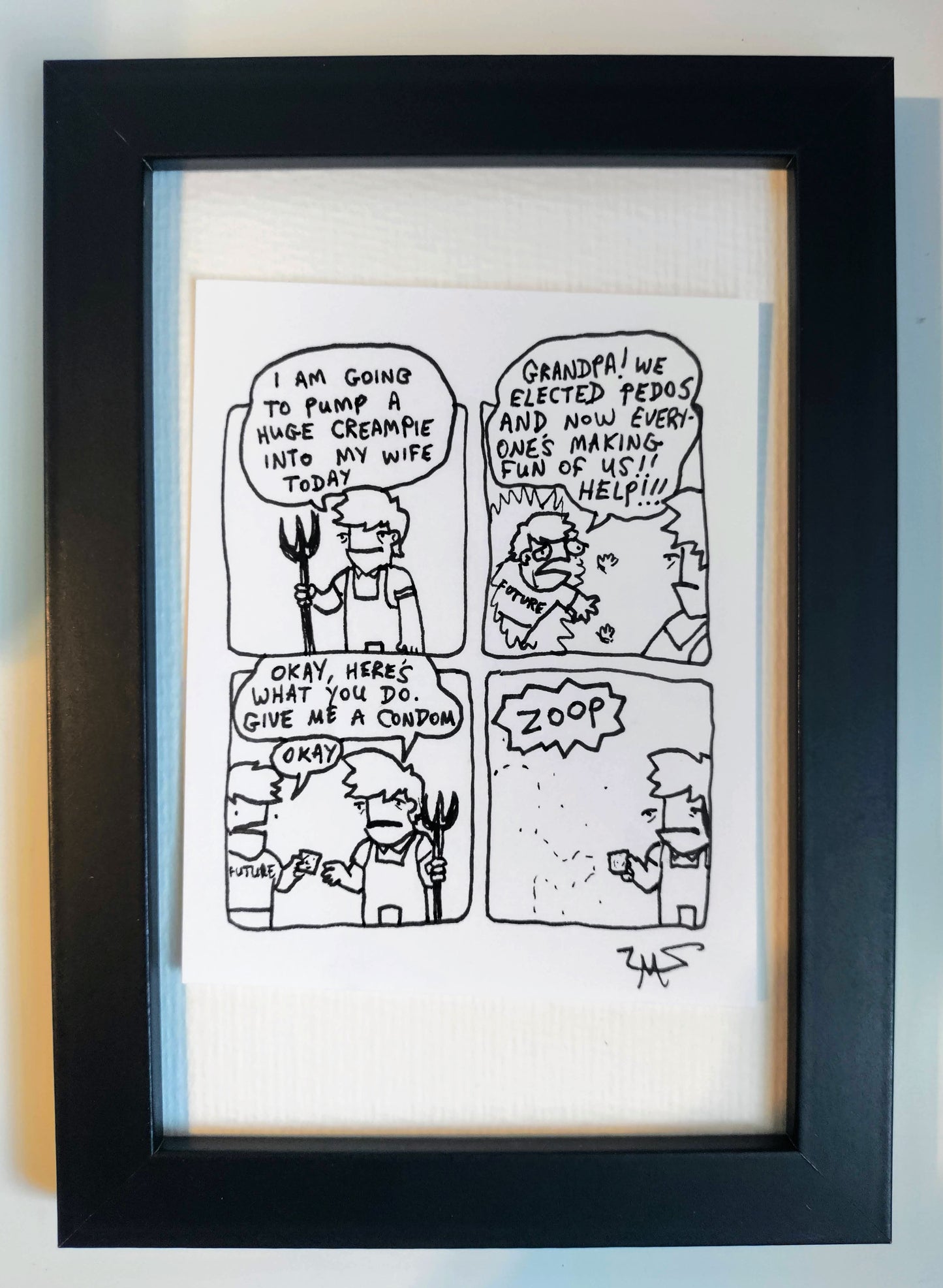 “Creampie” Unleaded Original Comic 4” x 6”