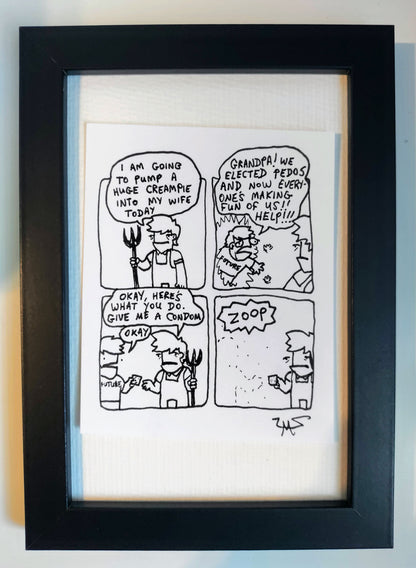 “Creampie” Unleaded Original Comic 4” x 6”