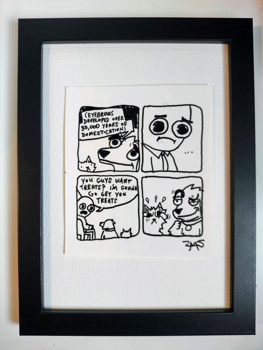 “Deogie Eyebrows” Unleaded Original Comic 5” x 7”