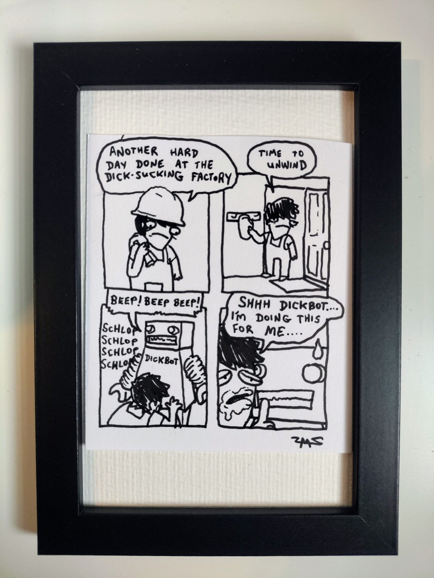 “Dickbot” Premium Original Comic 4” x 6”