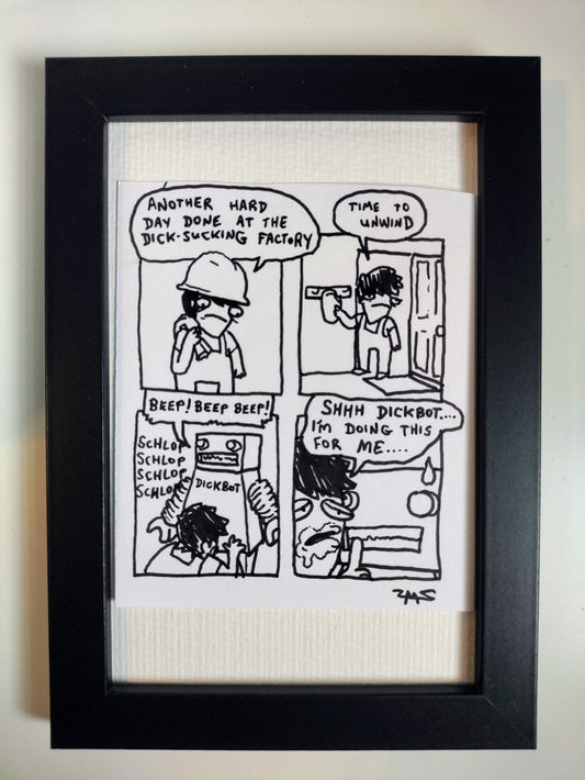 “Dickbot” Premium Original Comic 4” x 6”