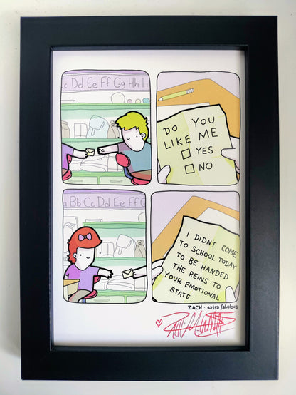 "Do You Like Me" 4x6 Signed Framed Print