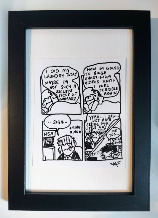 “Earned It” Unleaded Original Comic 4” x 6”