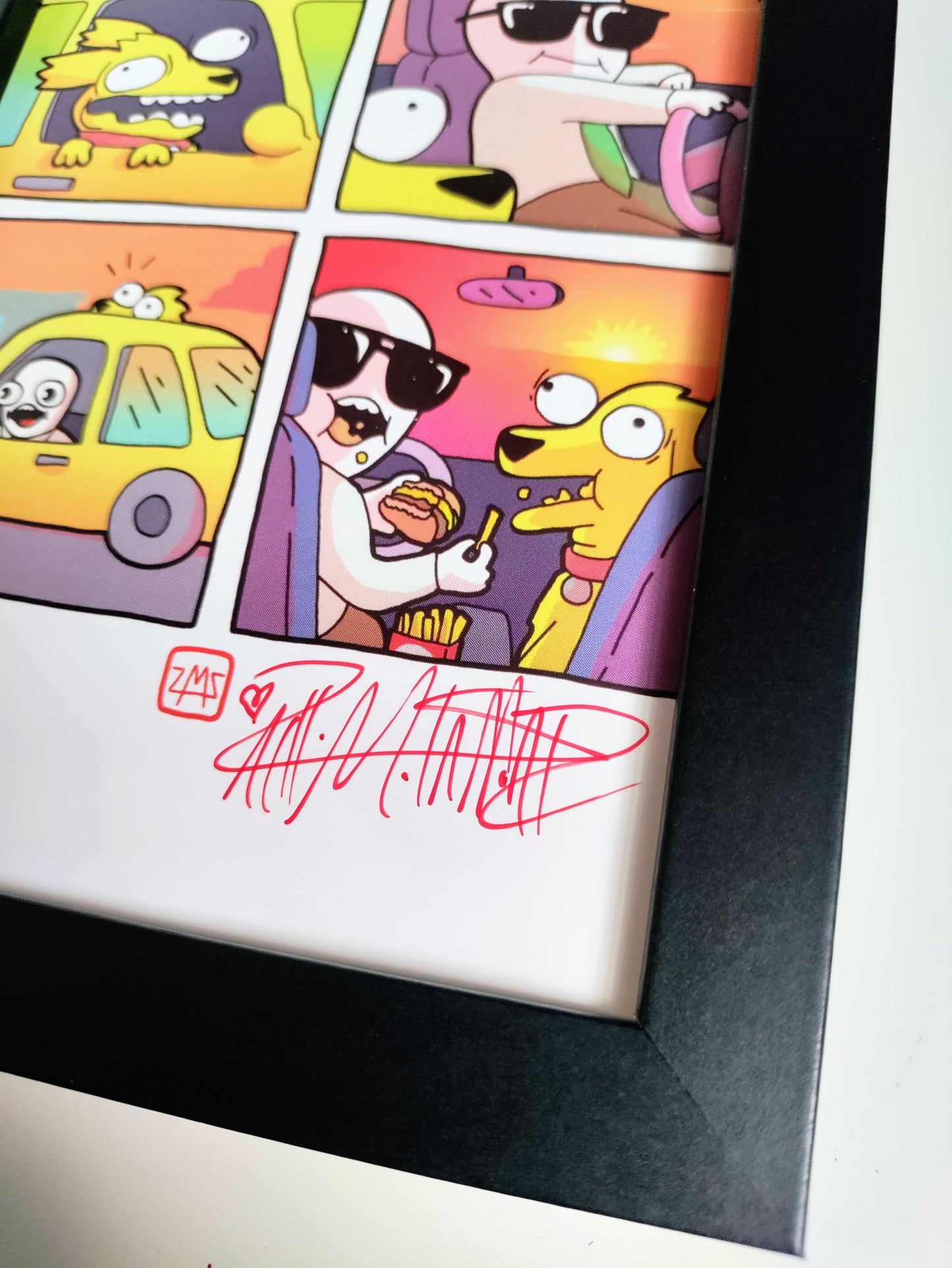 "Evening Ride" 4x6 Signed Framed Print