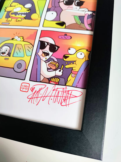 "Evening Ride" 4x6 Signed Framed Print