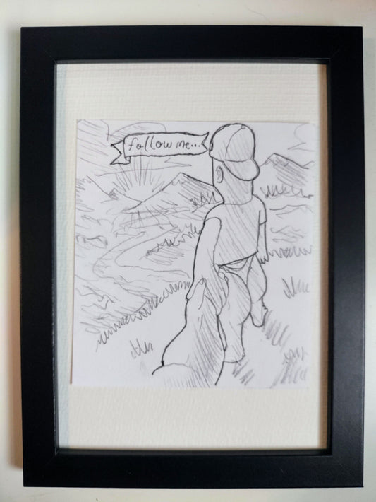 “Follow Me” Unleaded Original Comic 5” x 7”
