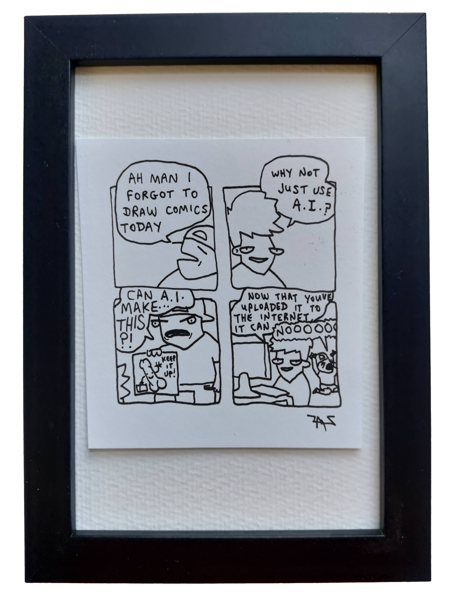 "Forgot To Draw" Shitty Original Comic 4" x 6"
