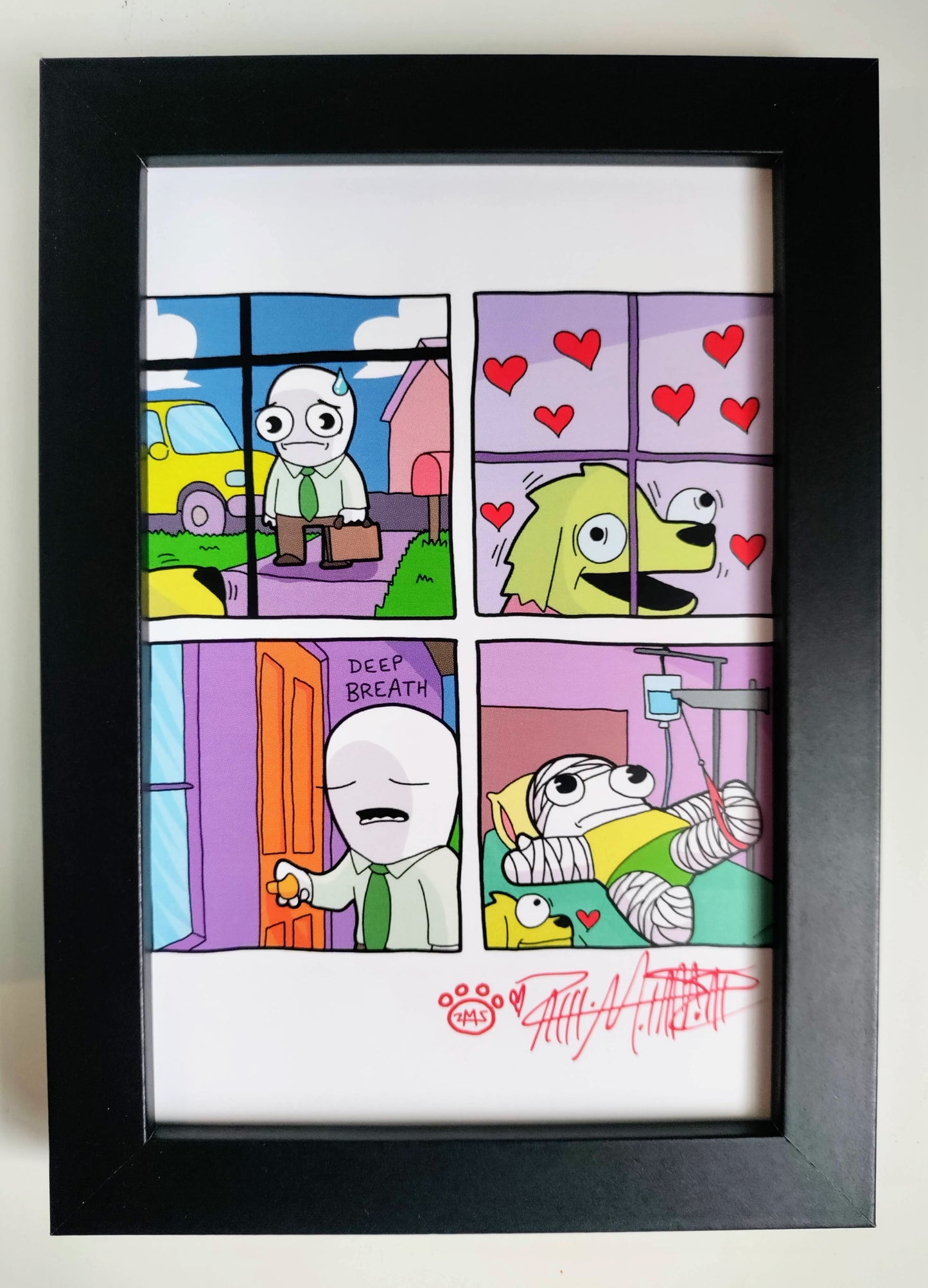 "Good To Be Home" 4x6 Signed Framed Print
