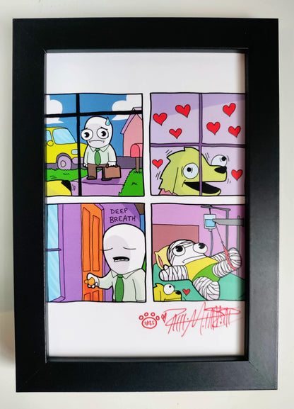 "Good To Be Home" 4x6 Signed Framed Print