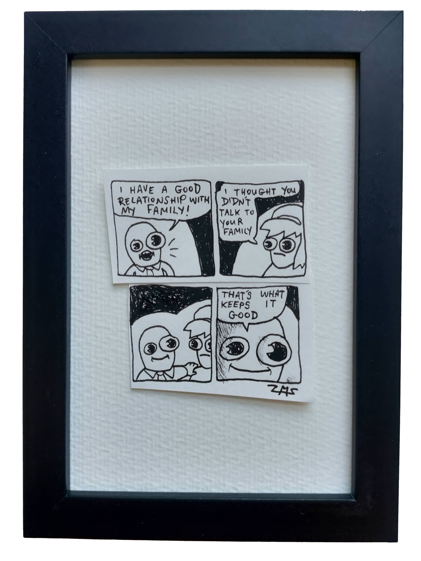 “Good Relationship” Non-Shitty Original Comic 4” x 6”