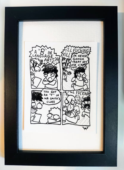 “Graded” Unleaded Original Comic 4” x 6”