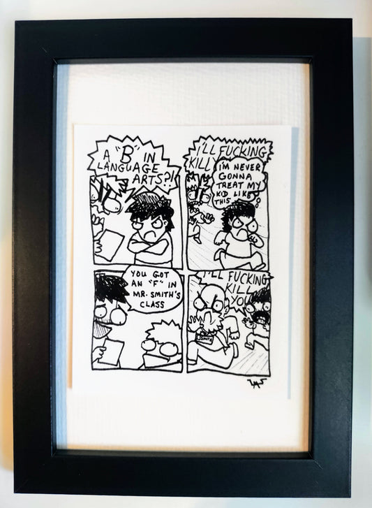 “Graded” Unleaded Original Comic 4” x 6”
