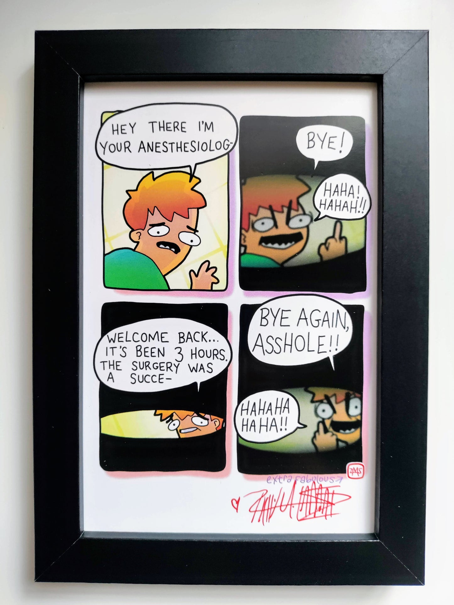 "Hey There" Signed Framed Print