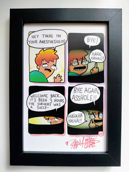 "Hey There" Signed Framed Print