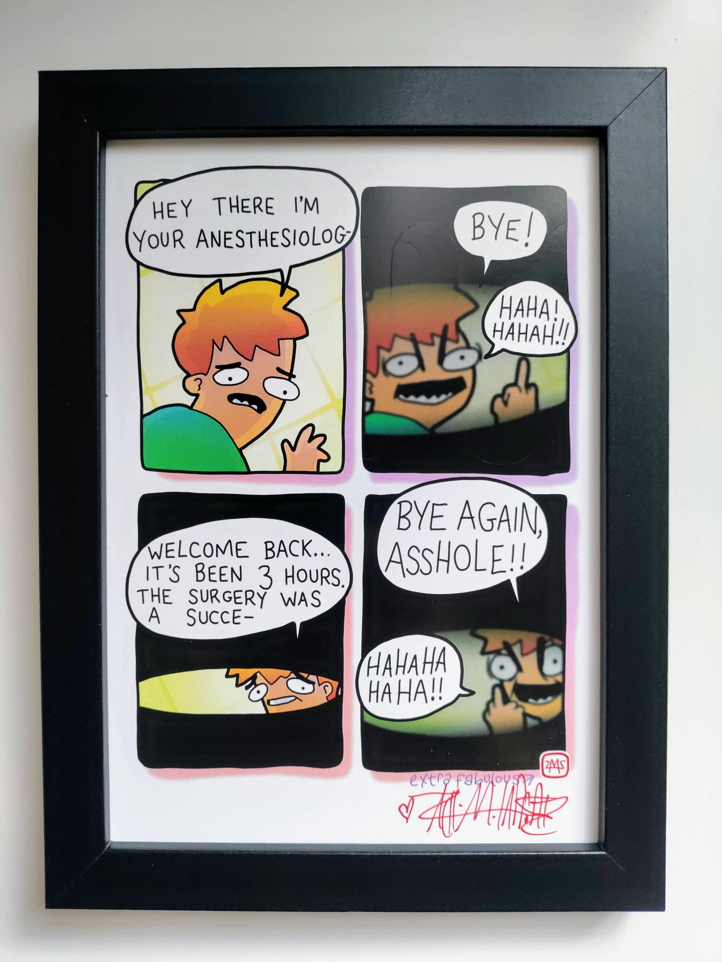 "Hey There" Signed Framed Print