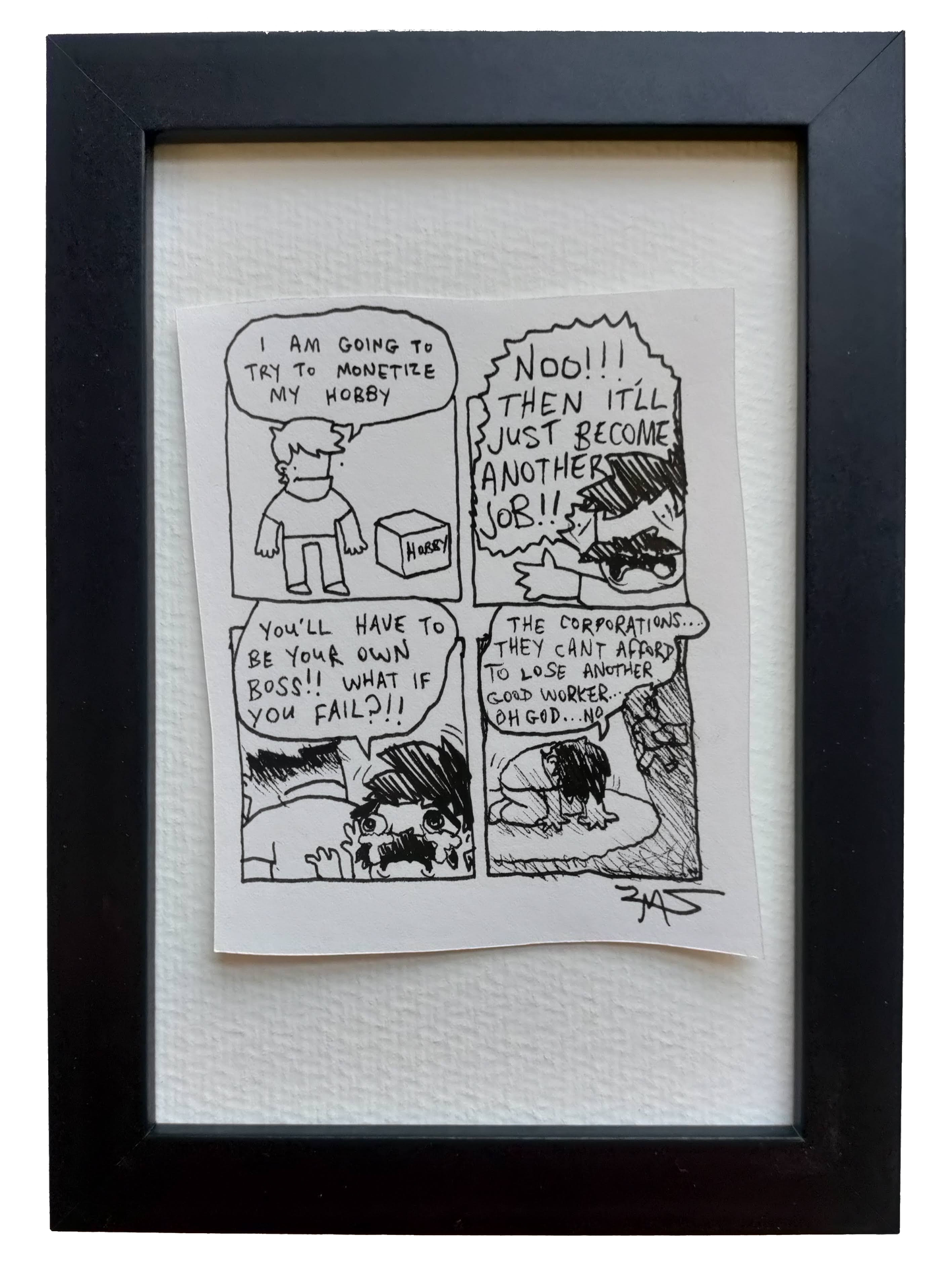 "Hobbied" Shitty Original Comic 4" x 6"