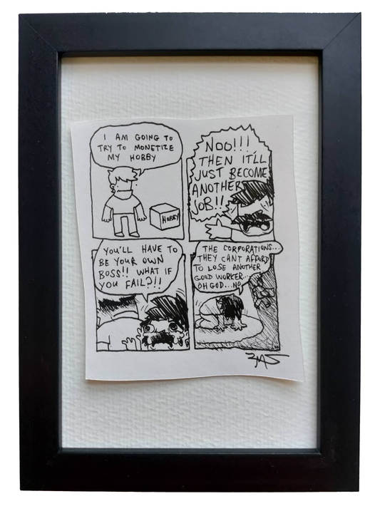 "Hobbied" Shitty Original Comic 4" x 6"