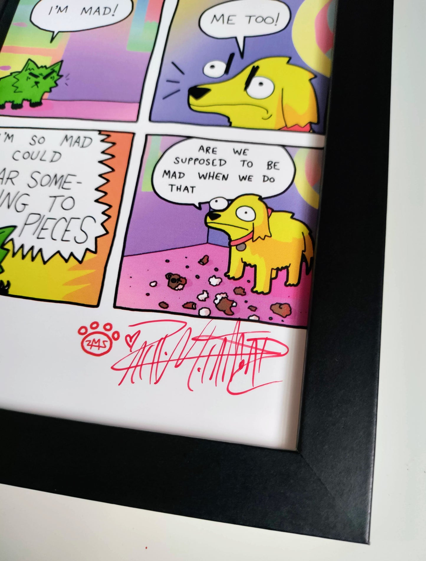 "I'm Mad" 4x6 Signed Framed Print