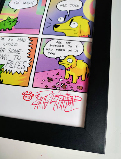 "I'm Mad" 4x6 Signed Framed Print