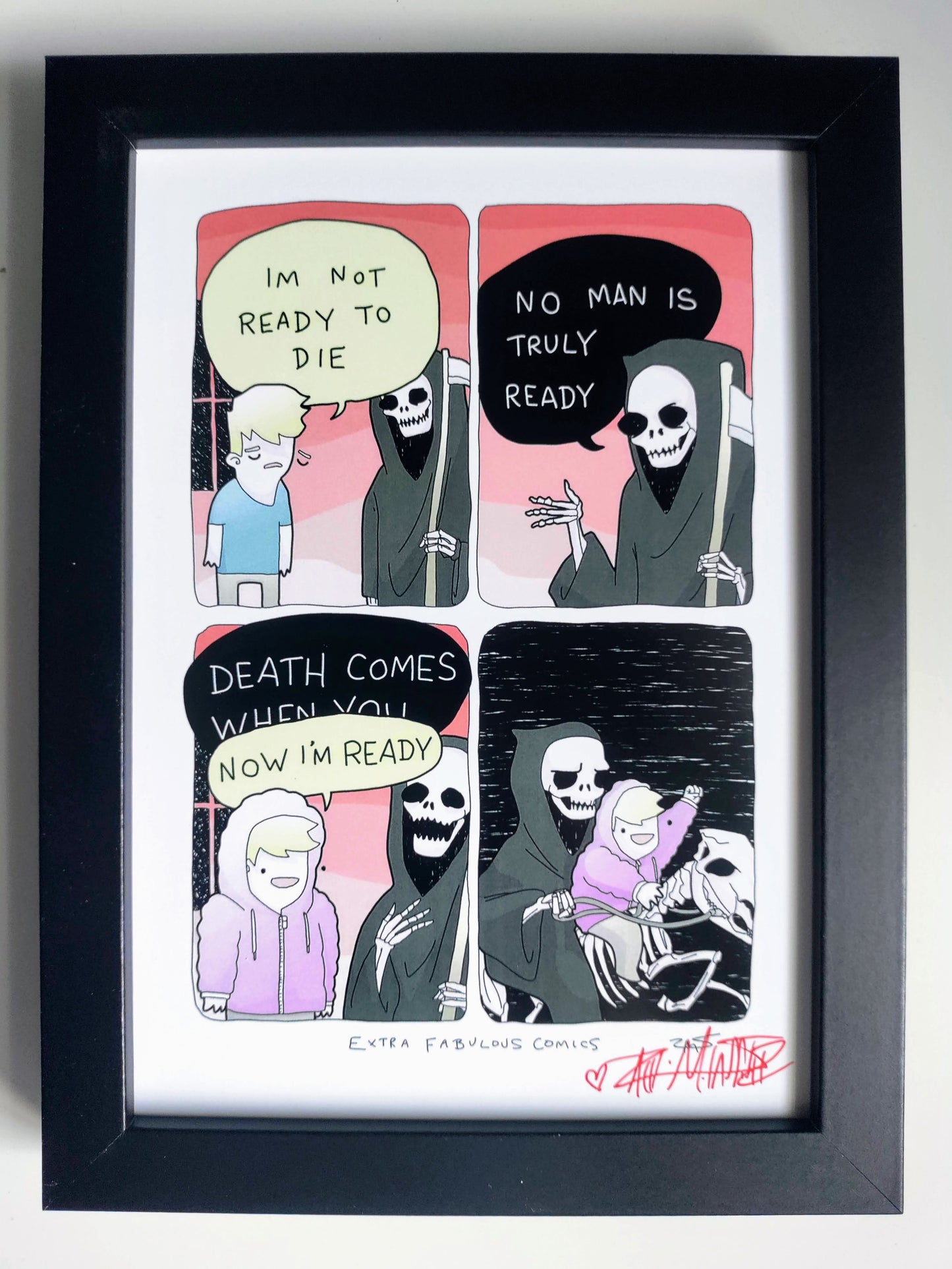 "I'm Not Ready" Signed Framed Print