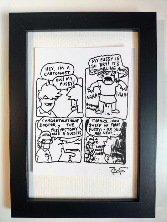 “I'm a Cartoonist” Unleaded Original Comic 4” x 6”