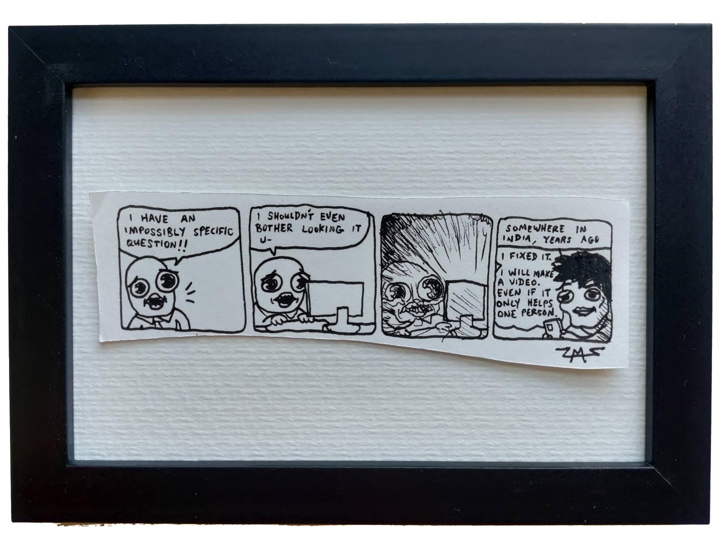 "Internet Solution" Shitty Original Comic 4" x 6"