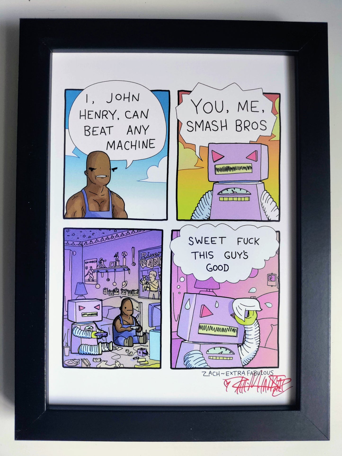 "John Henry" Signed Framed Print