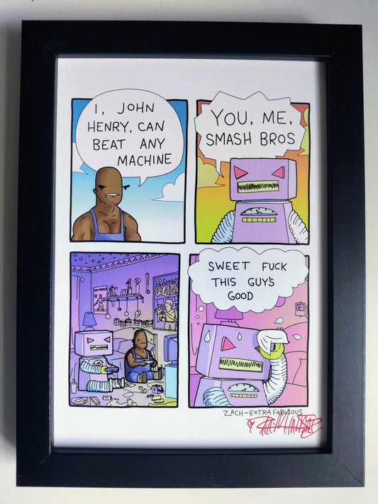 "John Henry" Signed Framed Print