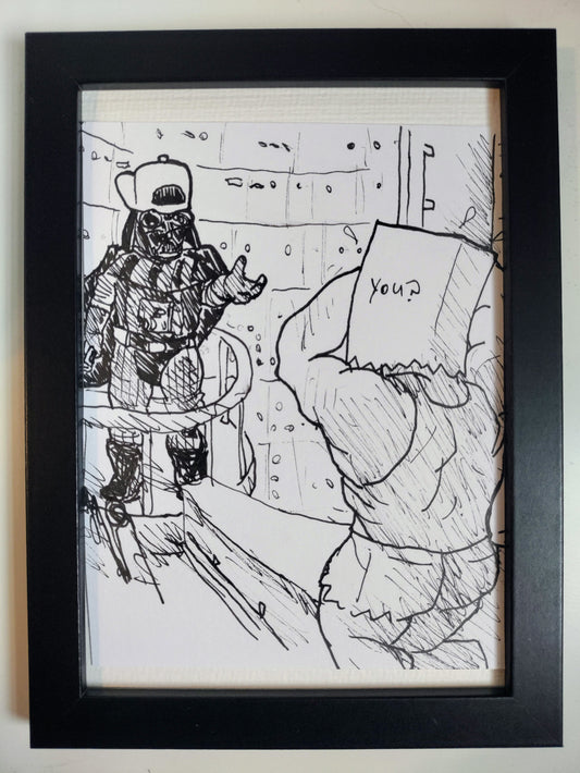 “Join Me” Unleaded Original Comic 5” x 7”