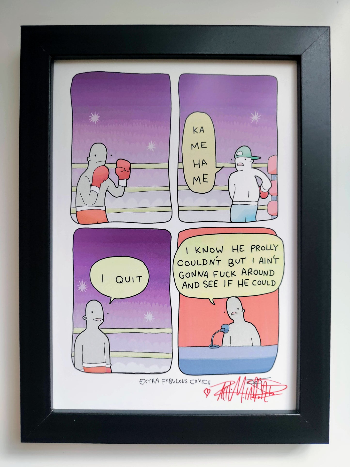 "Boxingball Z" Signed Framed Print