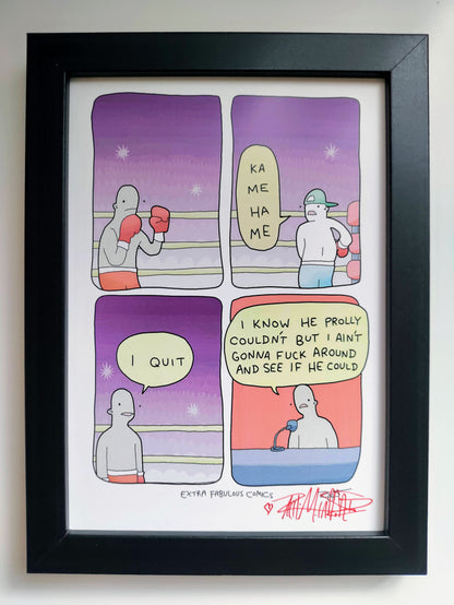 "Boxingball Z" Signed Framed Print
