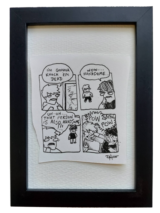 "Knock 'Em Dead" Shitty Original Comic 4" x 6"